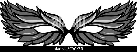 Gray mask, illustration, vector on white background Stock Vector