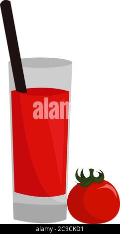 Bloody mary, illustration, vector on white background Stock Vector