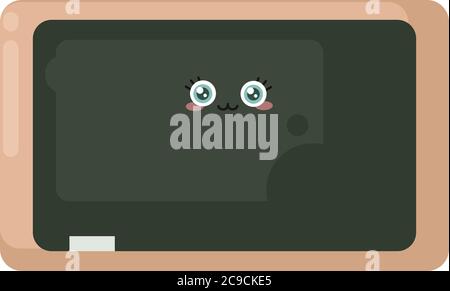 Cute blackboard, illustration, vector on white background Stock Vector