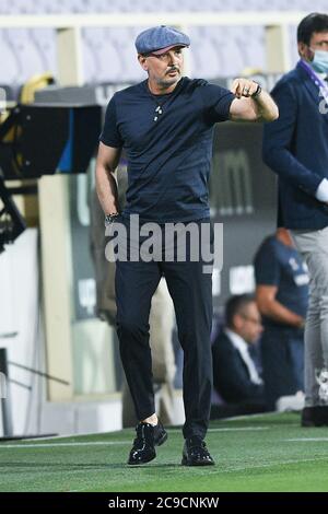 Florence, Italy. 29th July, 2020. Sinisa Mihajlovic manager of Bologna FC gestures during the Serie A match between Fiorentina and Bologna at Stadio Artemio Franchi, Florence, Italy on 29 July 2020. Photo by Giuseppe Maffia. Credit: UK Sports Pics Ltd/Alamy Live News Stock Photo