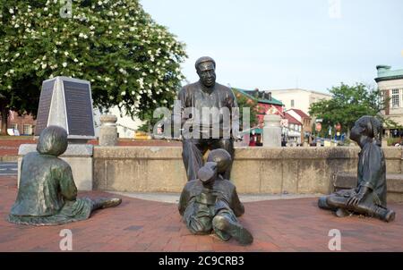 The Kunta Kinte-Alex Haley Memorial in historic Annapolis, Maryland Stock Photo