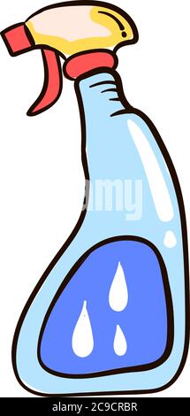 Spray cleaner, illustration, vector on white background Stock Vector