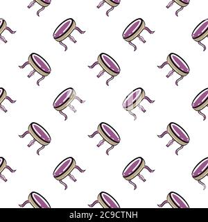 Small pink table ,seamless pattern on white background. Stock Vector