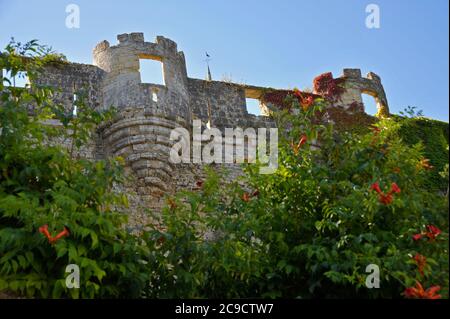 Chateau at Montreal Bellay Maine-et-Loire France Stock Photo