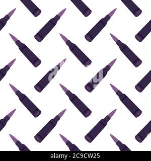 Purple bullets ,seamless pattern on white background. Stock Vector