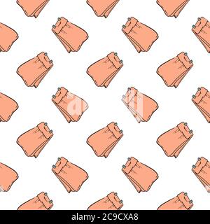 Coffee pack ,seamless pattern on white background. Stock Vector