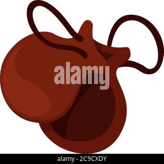 Castanets, illustration, vector on white background Stock Vector