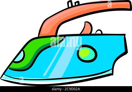 Colorful flatiron, illustration, vector on white background Stock Vector