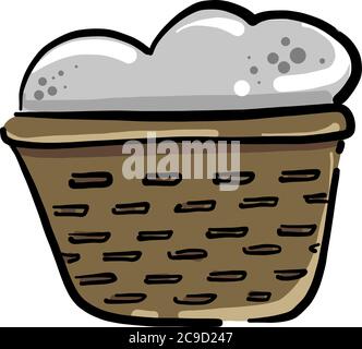 Dirty laundry, illustration, vector on white background Stock Vector