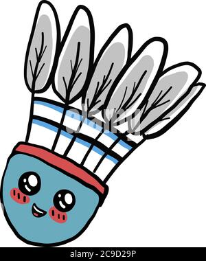 Shuttlecock, illustration, vector on white background Stock Vector