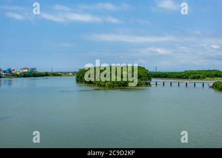 Patara Enguri River in Anaklia, Georgia. Landscape Stock Photo