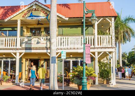 Sarasota Florida,St. Armands Key,John Ringling Boulevard,shopping shopper shoppers shop shops market markets marketplace buying selling,retail store s Stock Photo