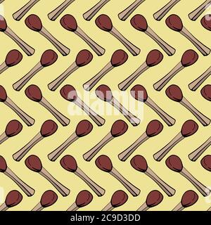Matches ,seamless pattern on yellow background. Stock Vector