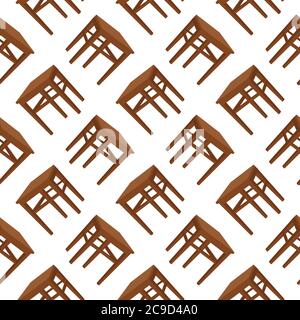 Wooden table,seamless pattern on white background. Stock Vector