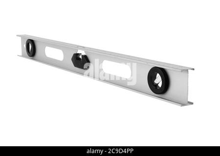 Builders spirit level isolated on white with clipping path Stock Photo