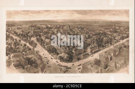 Richard Rummel Harvard University Aerial View Artist: Unknown 1906 Stock Photo - Alamy
