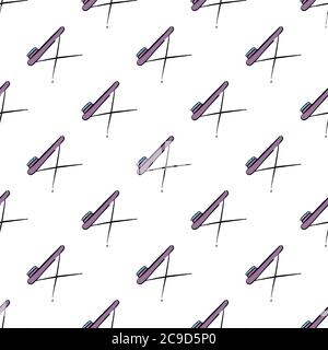 Iron table ,seamless pattern on white background. Stock Vector