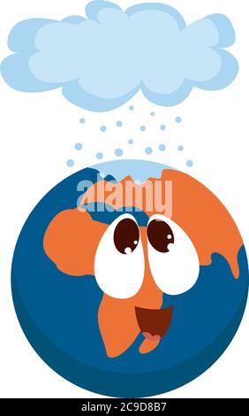 North pole, illustration, vector on white background Stock Vector