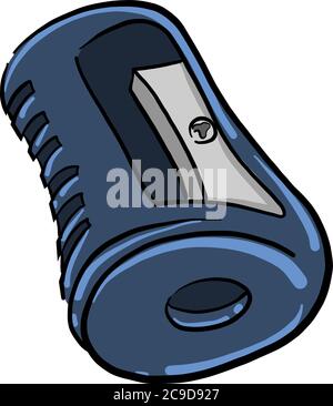 Pencil sharpener, illustration, vector on white background Stock Vector