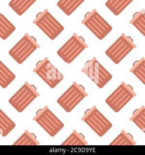 Golden bin ,seamless pattern on white background. Stock Vector