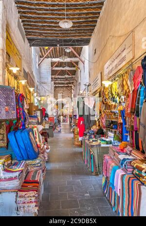 Market stalls in Souq Waqif, Doha, Qatar, Middle East Stock Photo