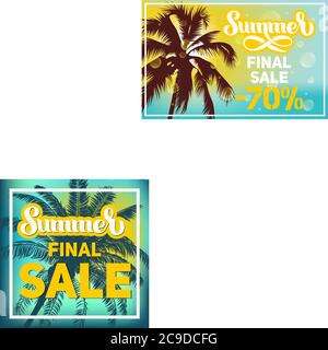 Giant sales and discount banners with hand draw lettering. Stock Vector