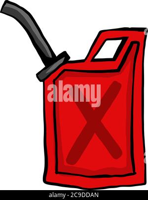 Gas bottle, illustration, vector on white background Stock Vector