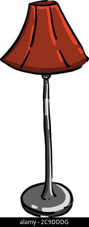 Red lamp, illustration, vector on white background Stock Vector