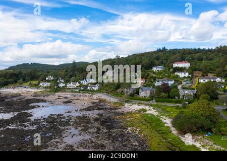 Aerial view of Rockcliffe seaside village, Dumfries and Galloway,  Scotland Stock Photo