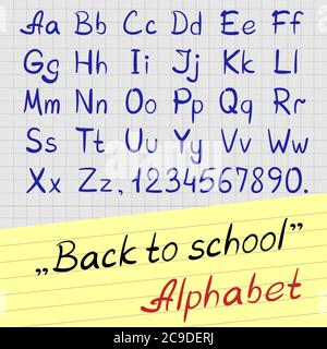back to school education font Stock Vector