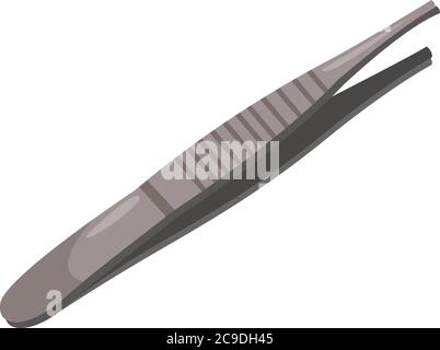 Small tweezers, illustration, vector on white background Stock Vector