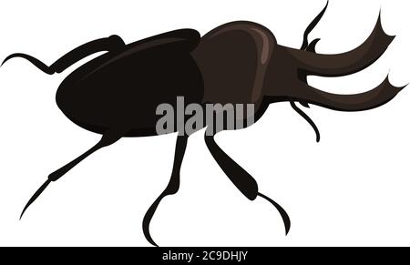 Stag beetle, illustration, vector on white background Stock Vector