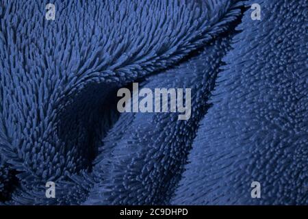 blue fabric, terry background. suitable for design paper, banners, billboards  Stock Photo