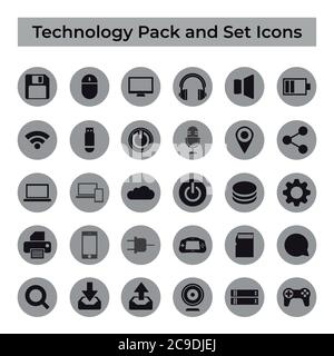 Set Of Icons, Quality Universal Pack, Big Icon Collection Vector Design Eps 10 Stock Vector