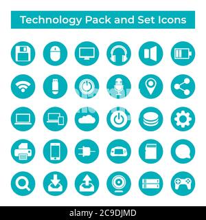 Set Of Icons, Quality Universal Pack, Big Icon Collection Vector Design Eps 10 Stock Vector