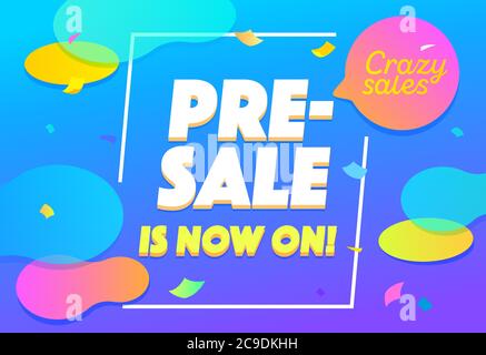 Pre-sale banner design. Discount flyer design. Vector illustration fashion newsletter designs Stock Vector
