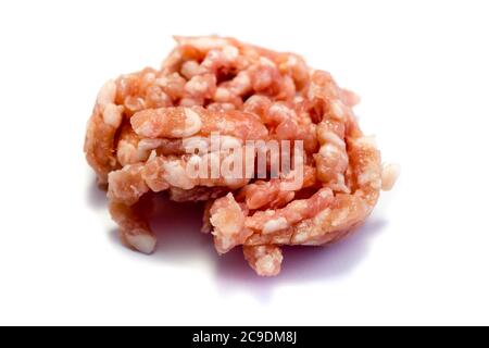 Raw minced meat on white background Stock Photo