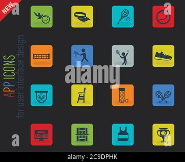 tennis icon set Stock Vector