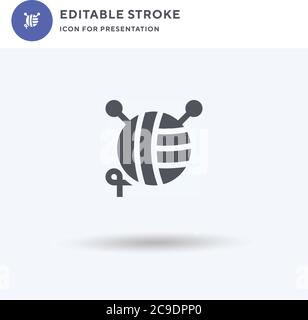 Knitting icon vector, filled flat sign, solid pictogram isolated on white, logo illustration. Knitting icon for presentation. Stock Vector