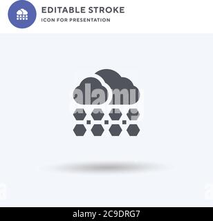 Hail icon vector, filled flat sign, solid pictogram isolated on white, logo illustration. Hail icon for presentation. Stock Vector