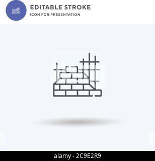 Scaffolding icon vector, filled flat sign, solid pictogram isolated on white, logo illustration. Scaffolding icon for presentation. Stock Vector
