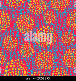 Seamless pattern circles from white dots freehand, round spots. Abstract background. Stock Vector