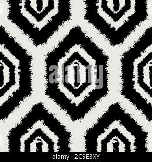 seamless abstract background pattern, with strokes and splashes, black and white Stock Vector