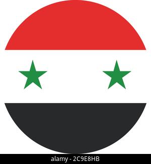 Vector - Syria Flag Button. Stock Vector
