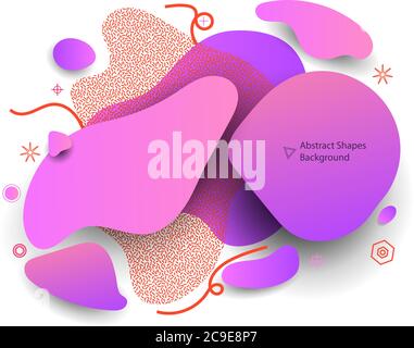 Abstract Banner with Ultra color gradient shape.  Unique concept form abstract graphic elements. Minimal modern style composition. EPS10 vector illust Stock Vector