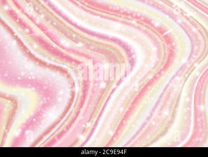 Galaxy fantasy background and pastel color. Marble structure holographic pattern with stars. Creative vector illustration. Stock Vector
