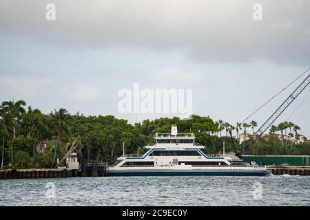 Fisher Island Car Ferry Miami Florida Fl Us Atlantic Stock Photo - Alamy