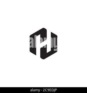 Letter H and Hexagon logo / icon design Stock Vector