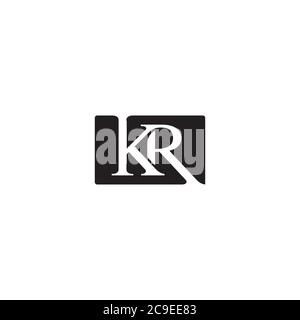 Letter KR logo / icon design Stock Vector