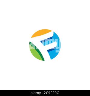 Letter F logo / icon design Stock Vector